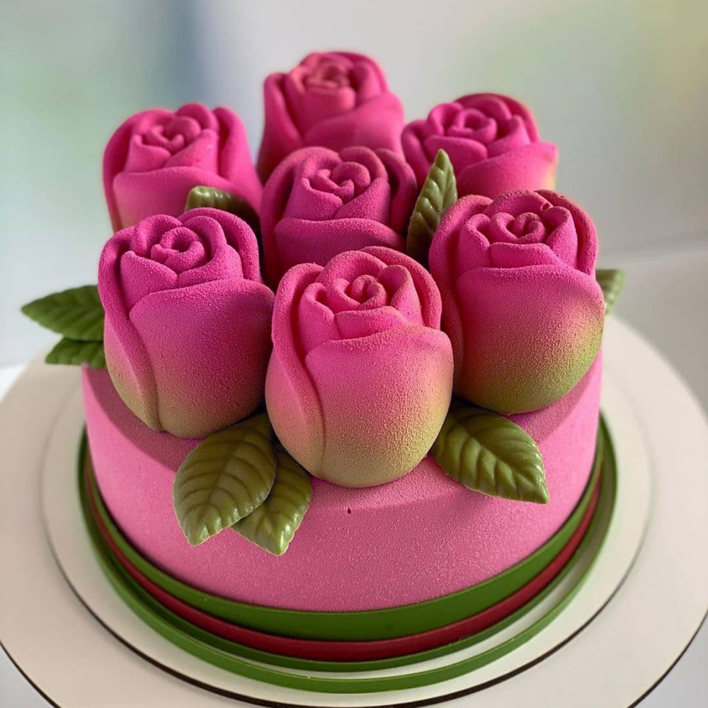 Kitchen Design For Baking - Valentine's Day 15-Cell Rose Bud Design