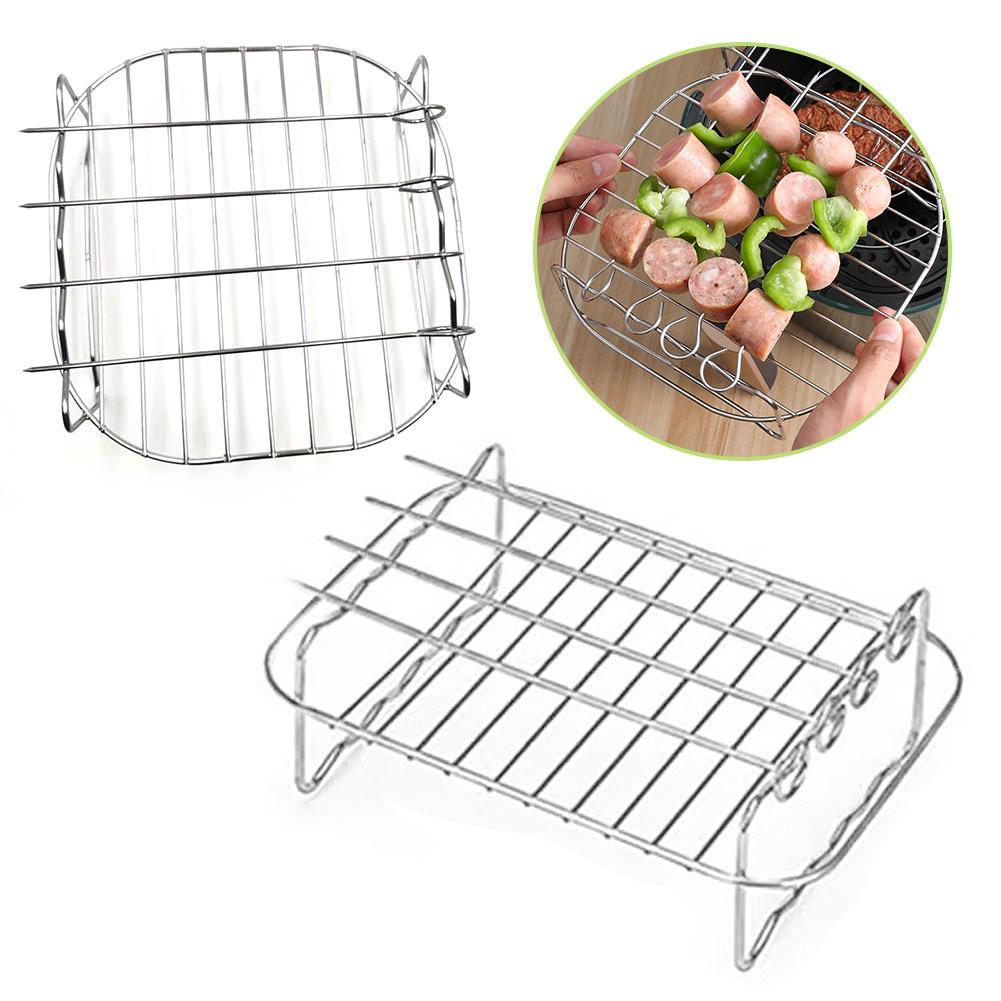 Kitchen Baking Tray Rack - Stainless Steel Air Fryer Basket Tray