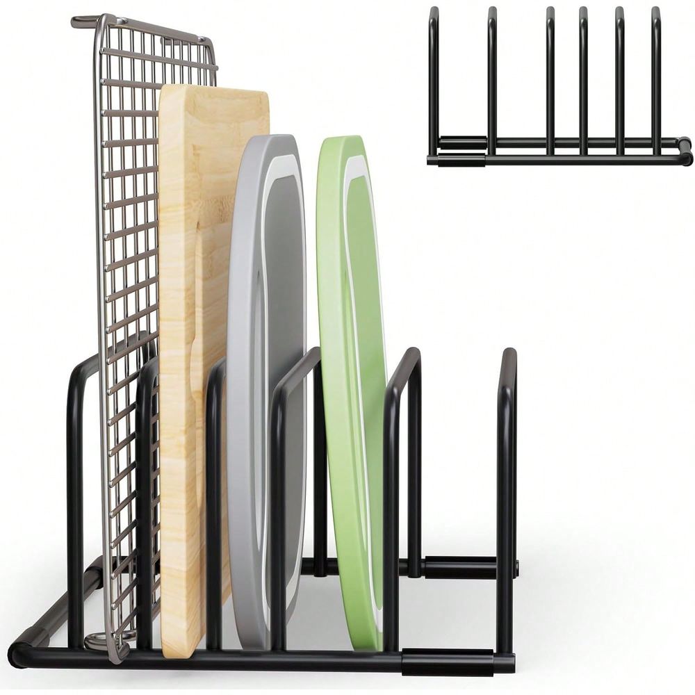 Kitchen Baking Sheet Organizer - Black Cutting Board Organizer Rack Perfect