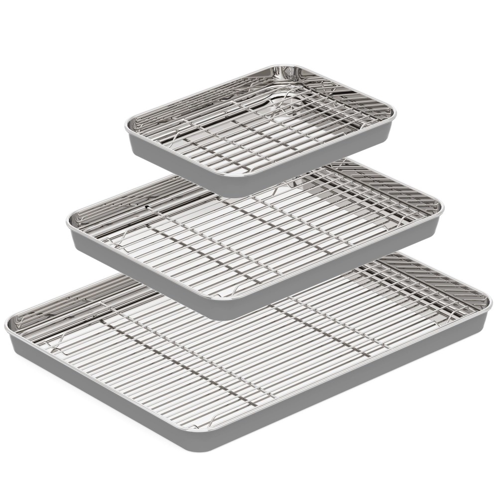 Kitchen Baking Tray Rack - Stainless Steel Baking Sheet with Wire