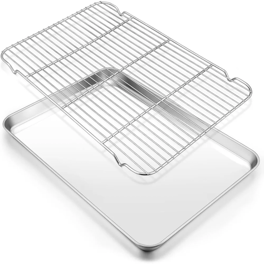 Kitchen Baking Tray Rack - 304 Stainless Steel Baking Tray Set