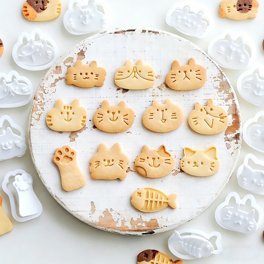 Kitchen Baking Products - Cute Kitten DIY Stamp Cookie Cutters