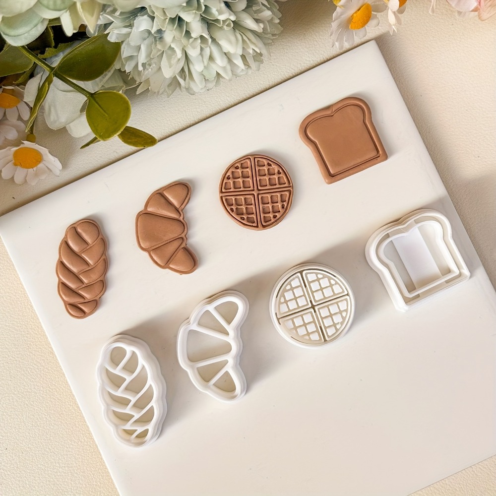 Cookie Cutter Set - 4Pcs Bread Themed Cookie Cutter Set,