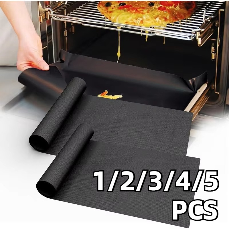 Kitchen Baking Cooking - 1/2/3/4/5PCS Black BBQ Grill Mat Oven