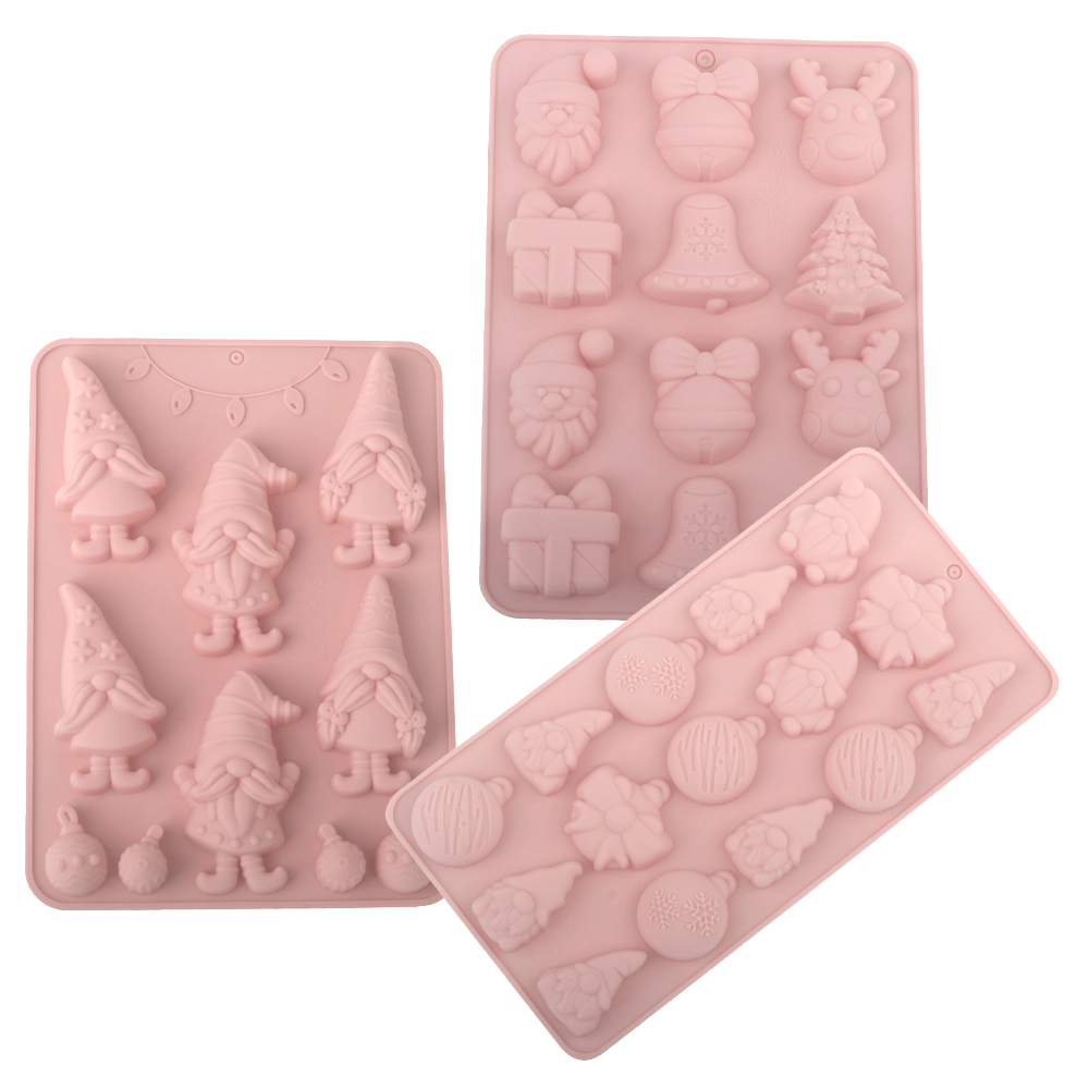 Kitchen Design For Baking - Christmas Element Silicone Chocolate Mold Santa