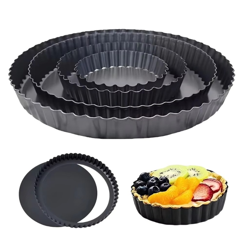Kitchen Baking Set - 1pc Removable Bottom Fluted Tart Pan