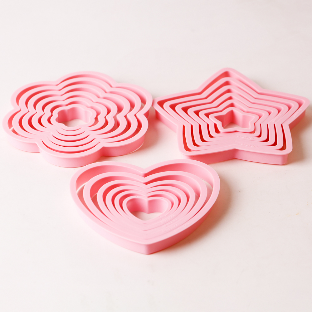 1set/3sets Pink Heart Star Flo - Kitchen Baking Set review and price