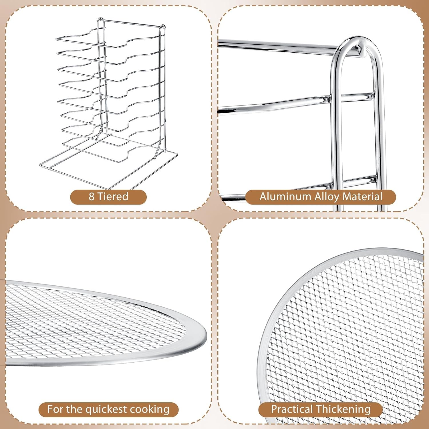 Pizza Rack 8 Tiered Stand With - Kitchen Baking Set review and price