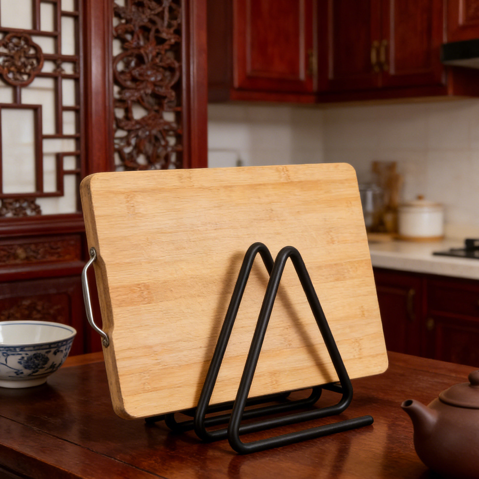 Triangle Cutting Board Holder  - Kitchen Baking Sheet Organizer review and price