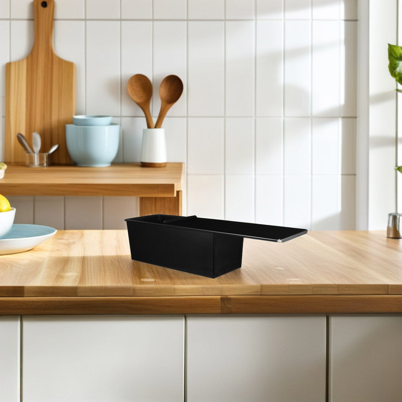1Pcs Black Loaf Pan with Lid N - Kitchen Baking Pan review and price