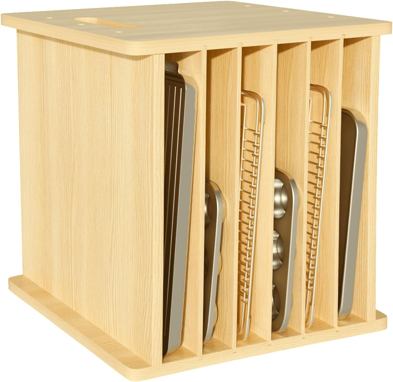 Wooden Bakeware Tray Divider O - Kitchen Baking Sheet Organizer review and price