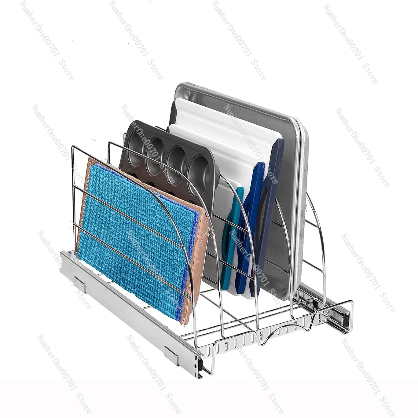 Slide-Out Kitchen Cabinet Orga - Kitchen Baking Sheet Organizer review and price