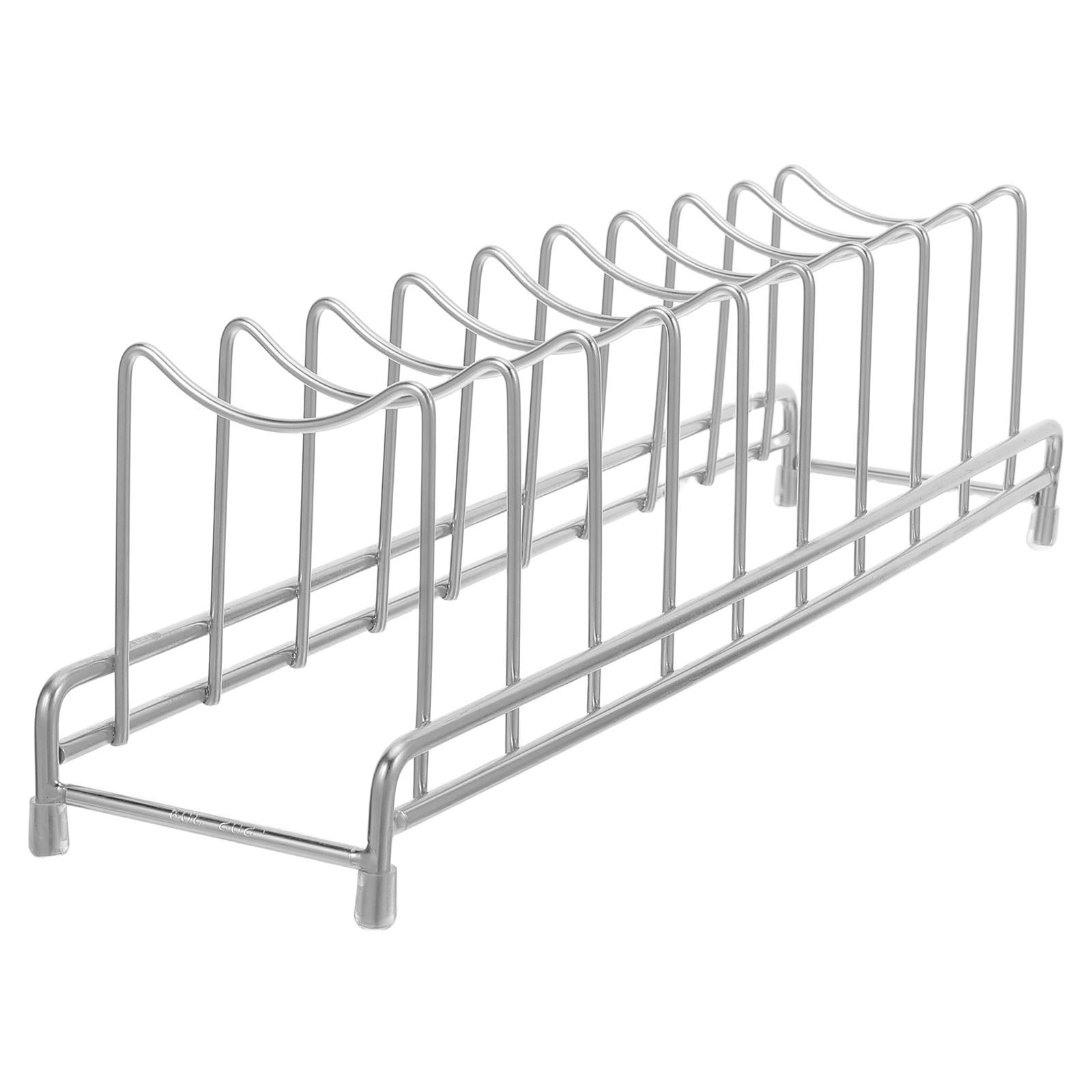 Stainless Pot Lid Organizer 9  - Kitchen Baking Sheet Organizer review and price