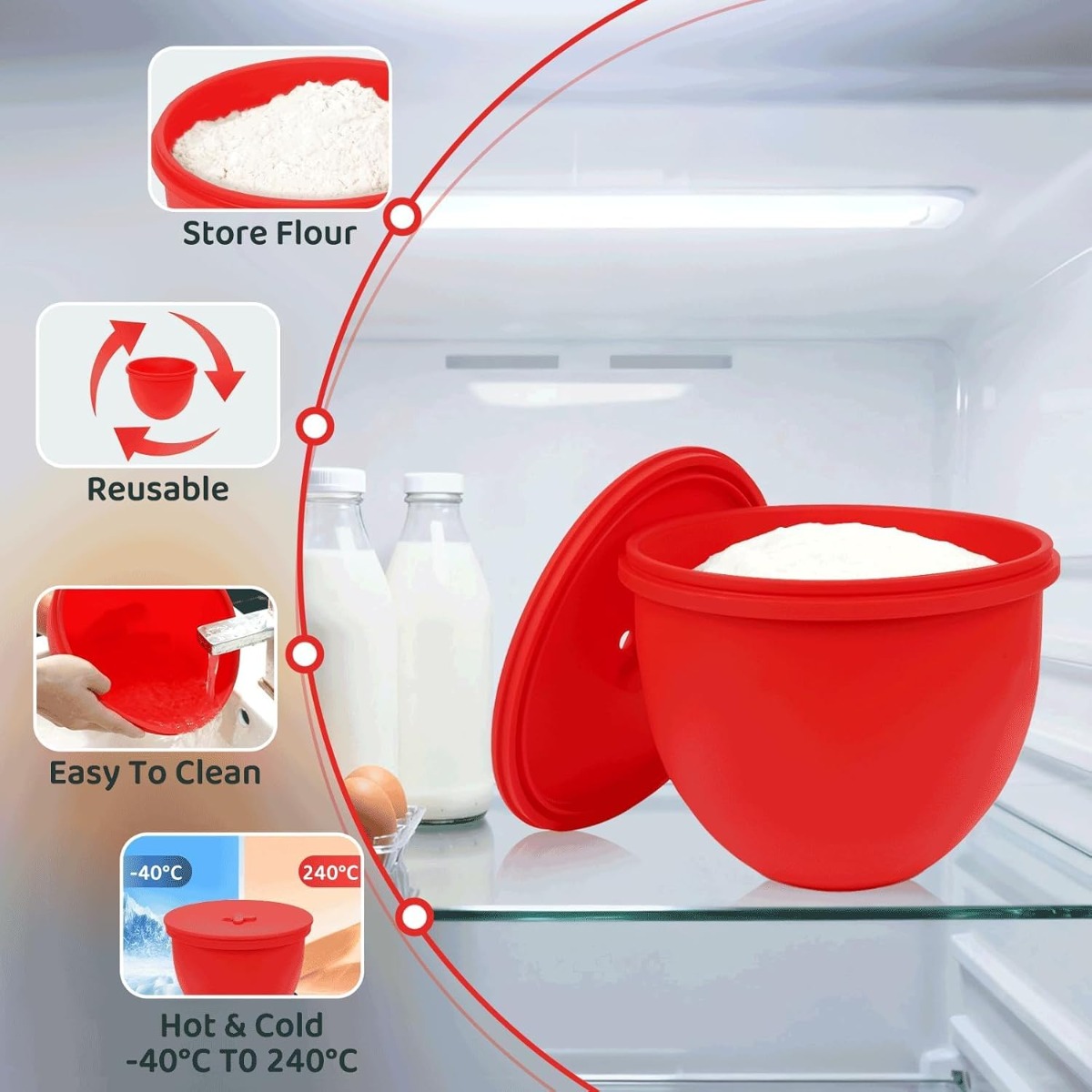 Silicone Mixer Bowl Liner with - Kitchen Baking Aid review and price