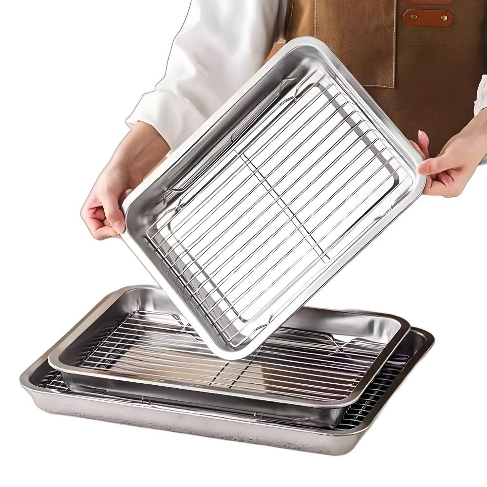 Portable Non-Stick Stainless S - Kitchen Baking Tray Rack review and price