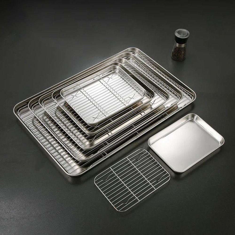Portable Non-Stick Stainless S - Kitchen Baking Tray Rack review and price
