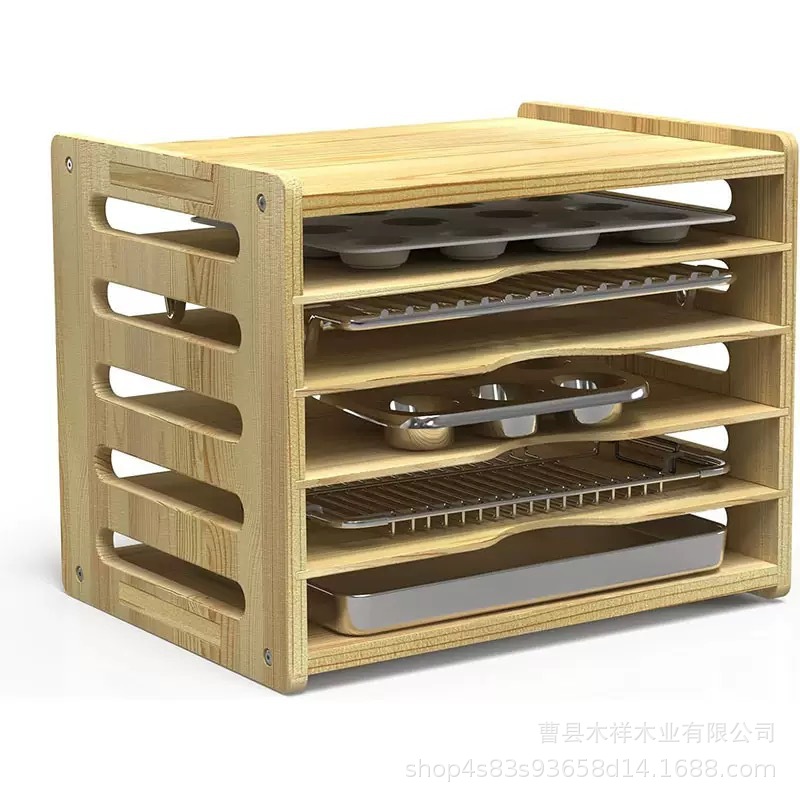 Solid wood kitchen storage rac - Kitchen Baking Sheet Organizer review and price