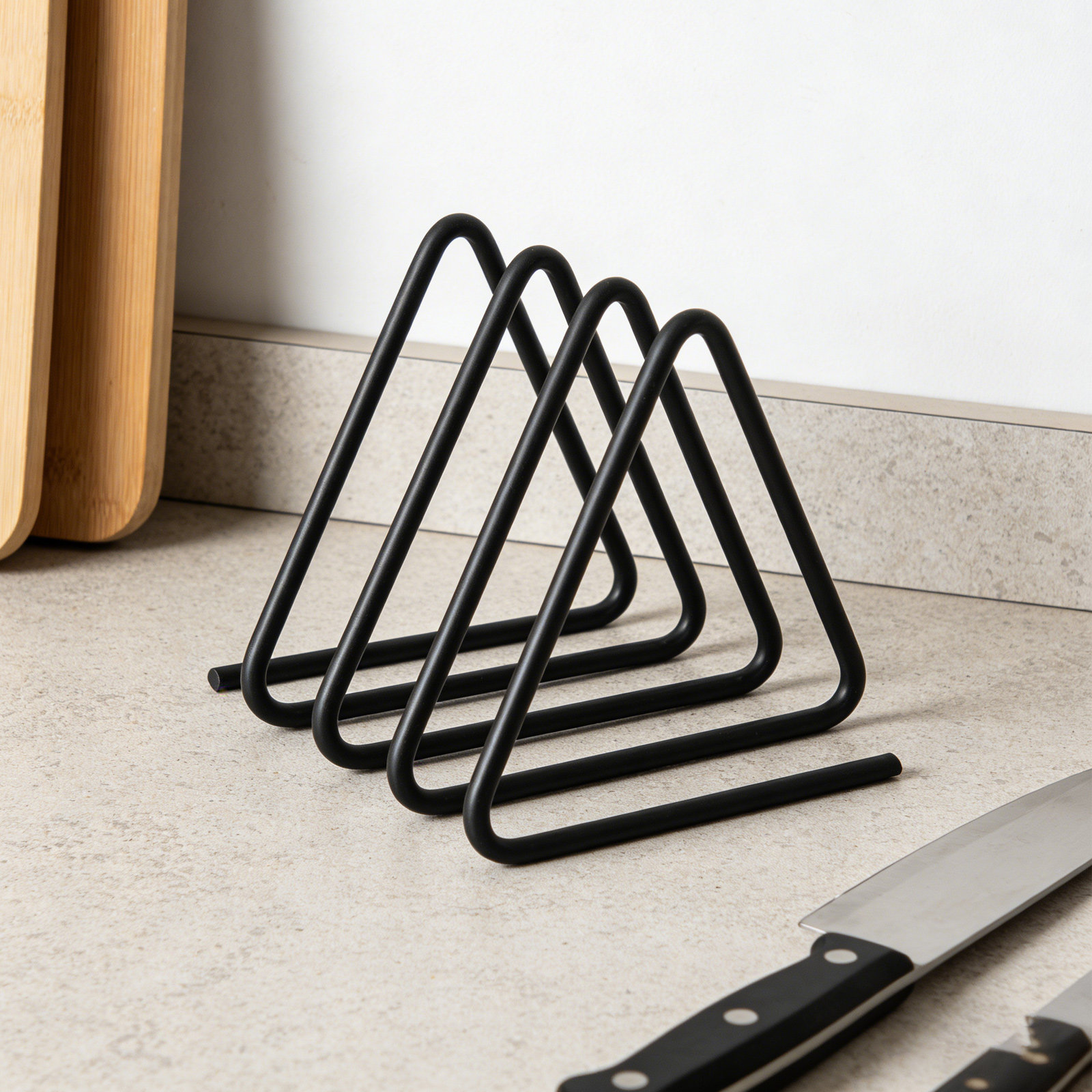 Triangle Cutting Board Holder  - Kitchen Baking Sheet Organizer review and price