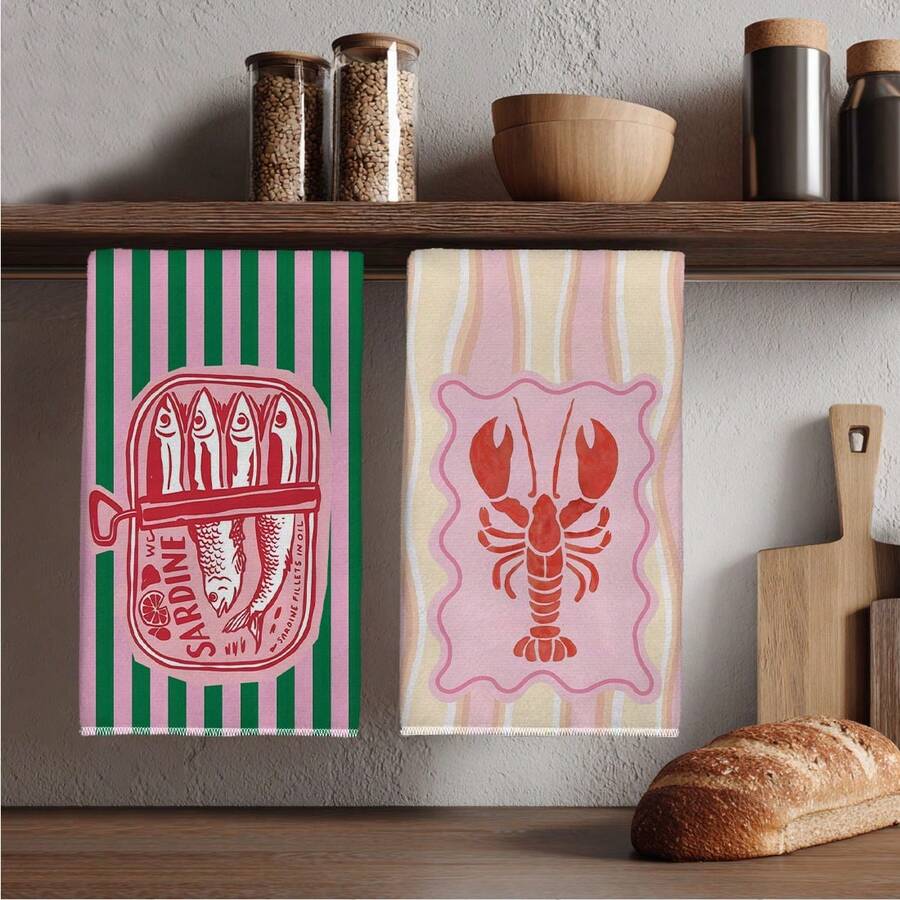 2Pcs, Pink and Green Striped S - Kitchen Baking Must Haves review and price