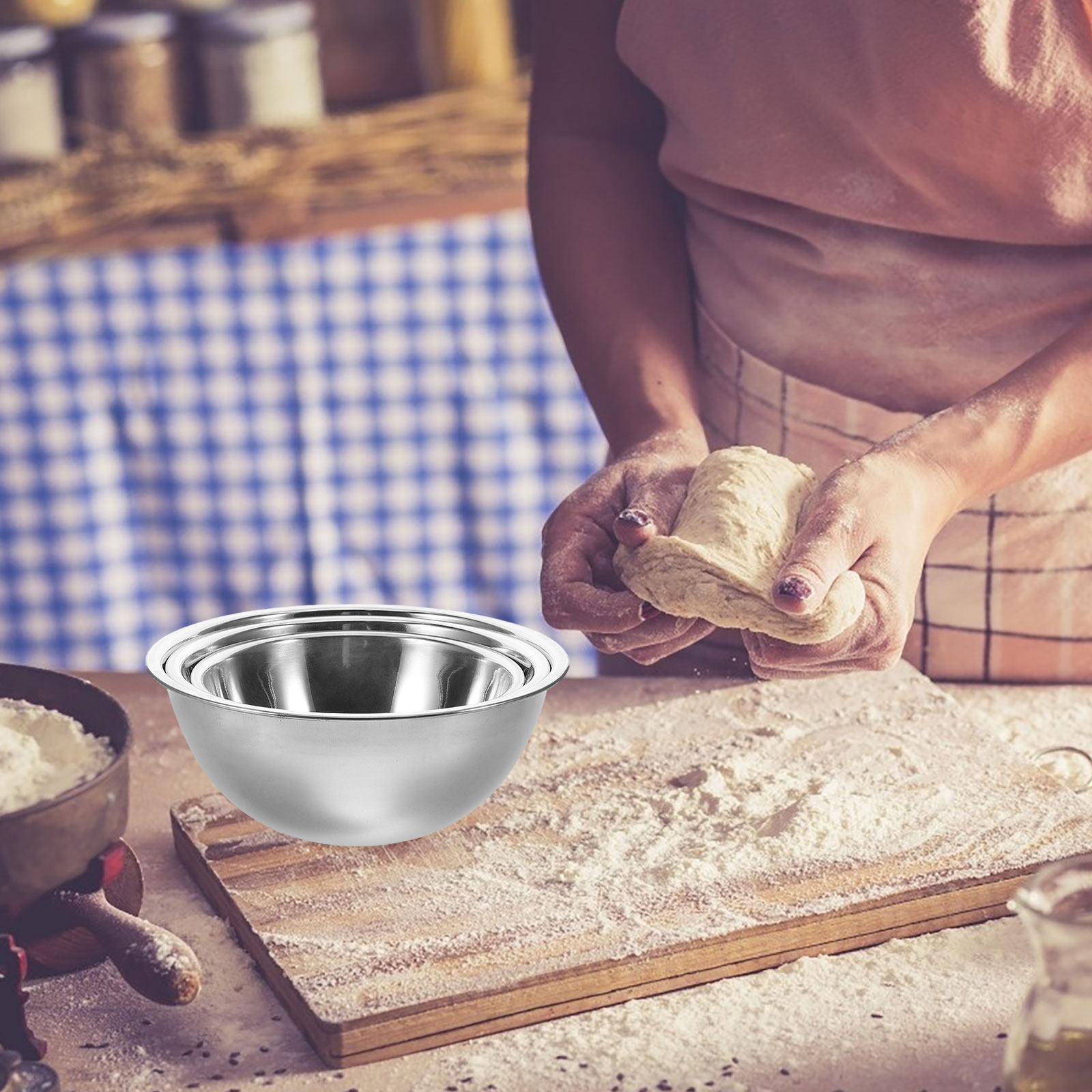 3Pcs Stainless Steel Mixing Bo - Kitchen Baking Set review and price