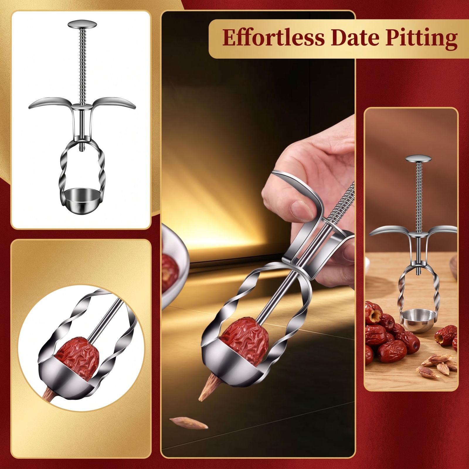 Stainless Steel Red Date Pitte - Kitchen Baking Cooking review and price
