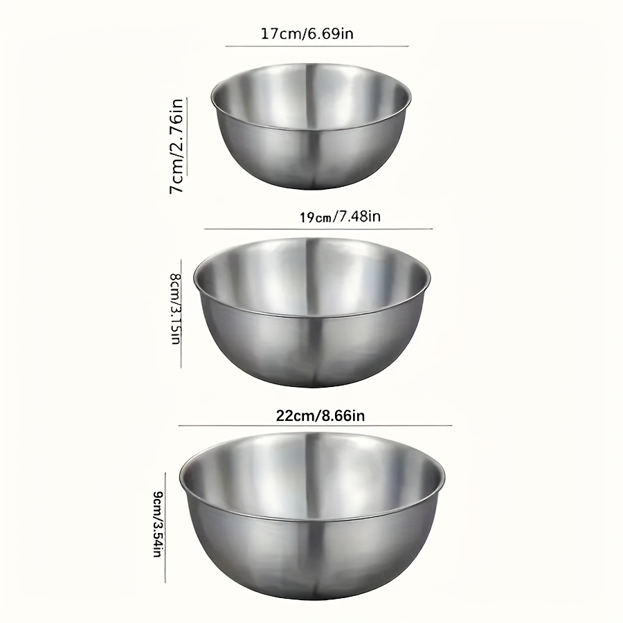 3pcs Stainless Steel Salad Bow - Kitchen Baking Set review and price