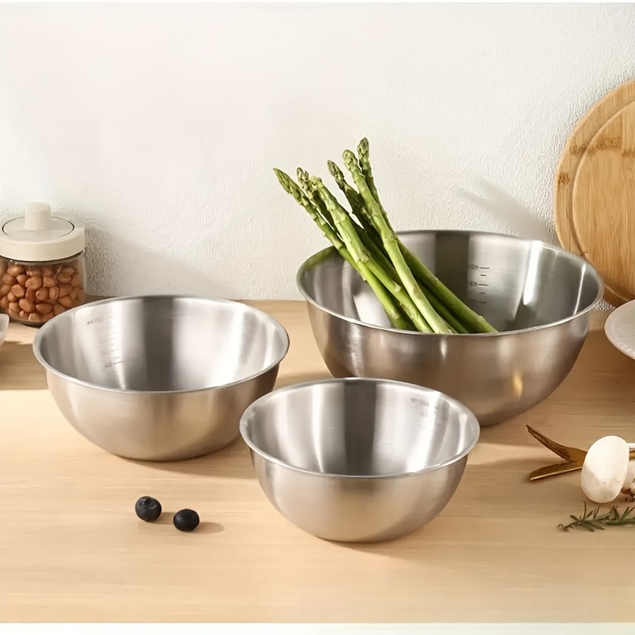 3pcs Stainless Steel Salad Bow - Kitchen Baking Set review and price