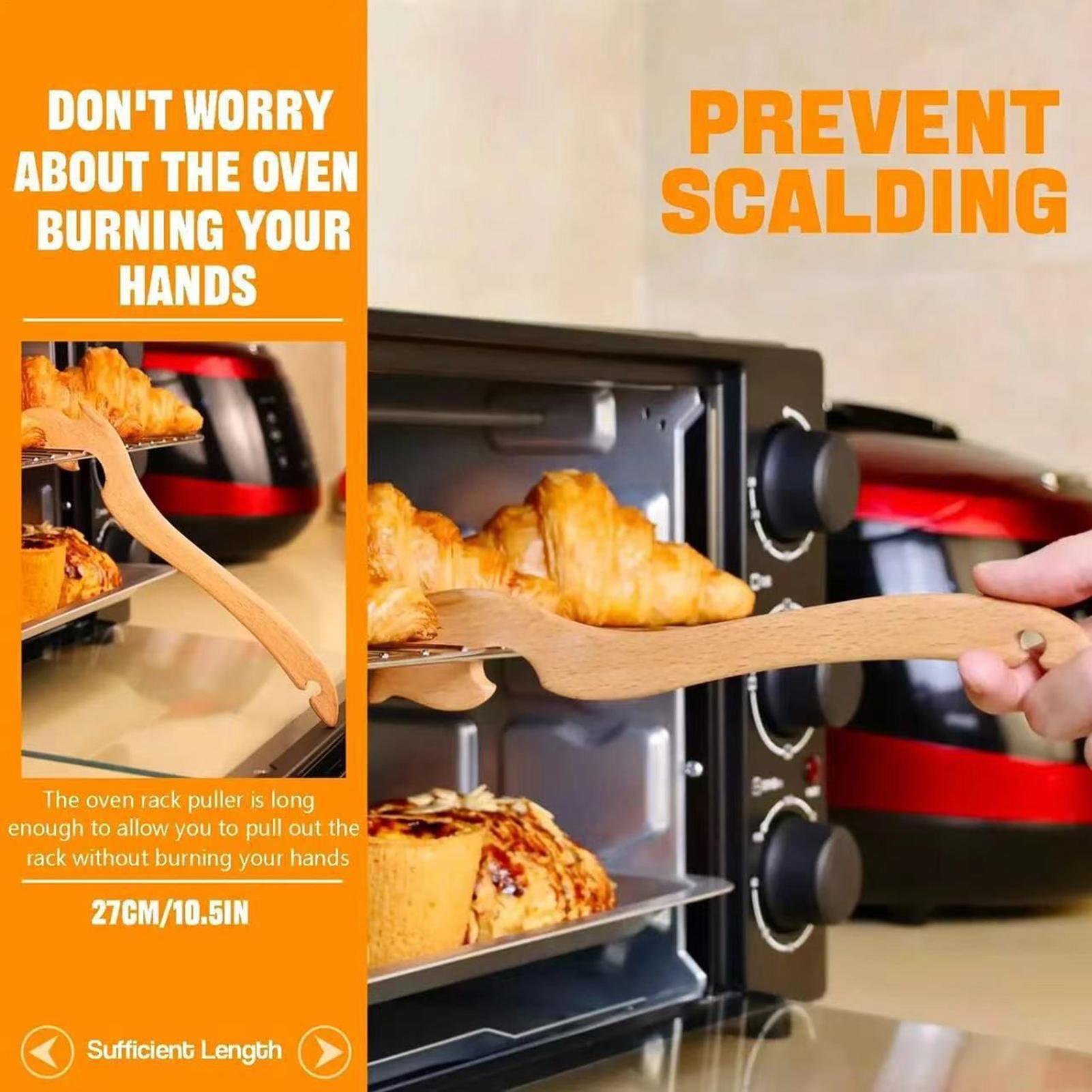 Oven Rack Puller Tool Wooden L - Cool Kitchen Baking Gadgets review and price