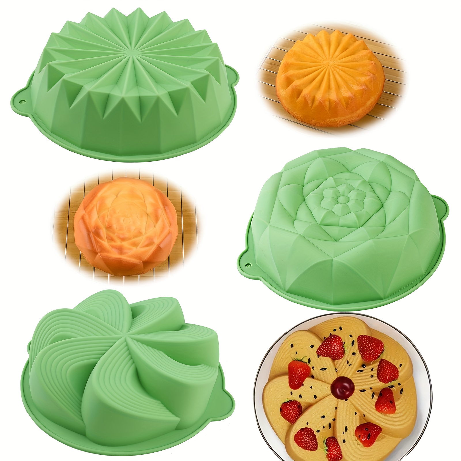 4-Piece Flower-Shaped Silicone - Kitchen Baking Must Haves review and price