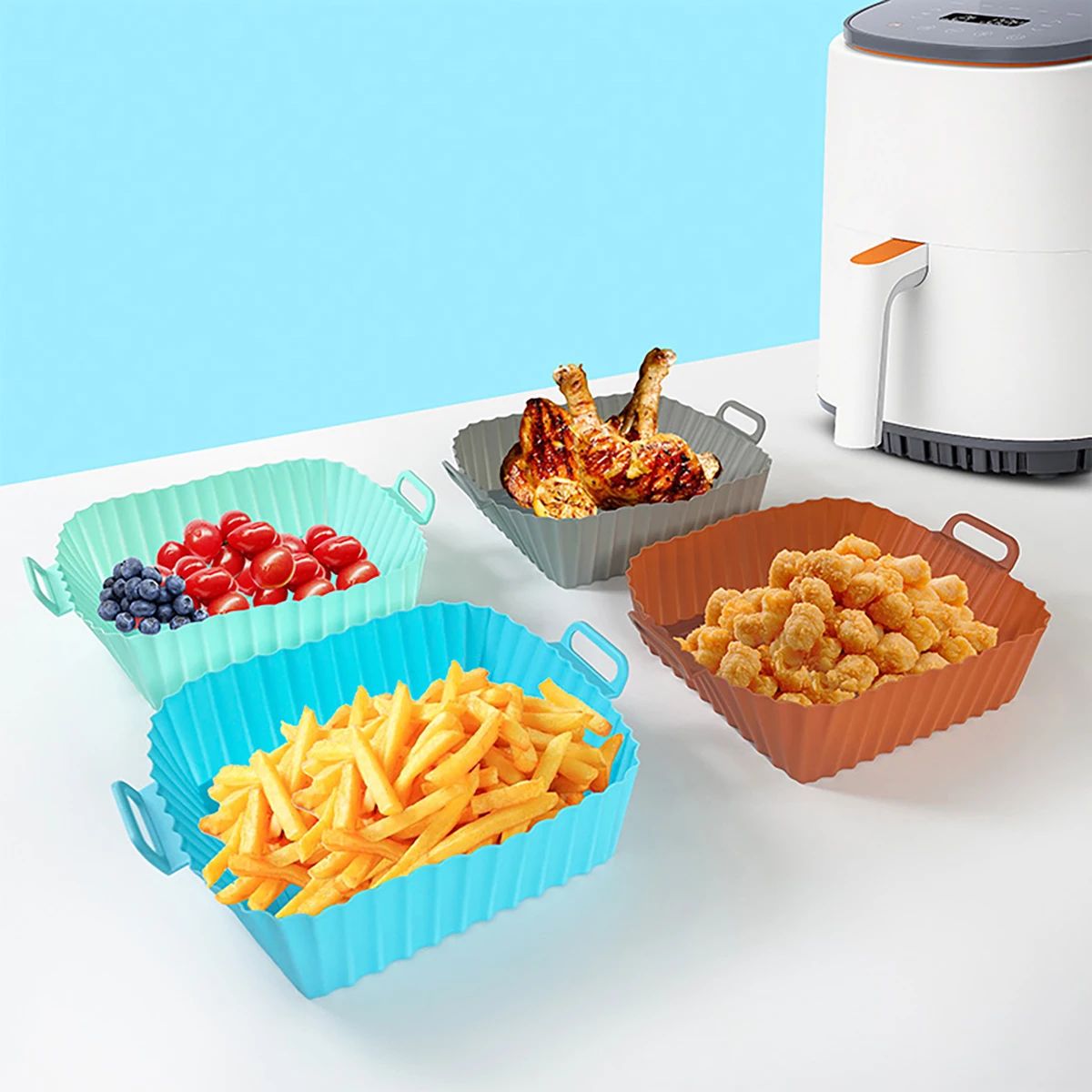 Silicone Fryer Mold Air Fryer  - Kitchen Baking Pan review and price