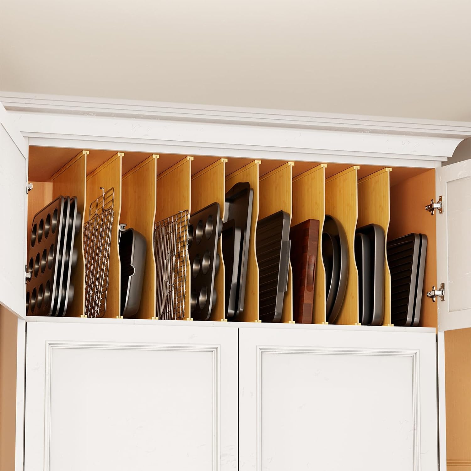 10 Pack Bamboo Tray Dividers f - Kitchen Baking Sheet Organizer review and price
